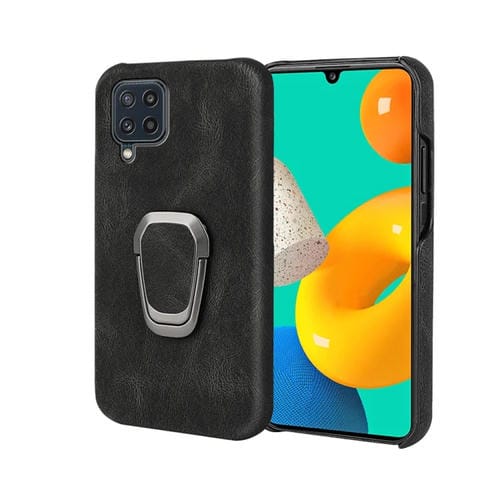 Funda Telefónica PU Soporte Anillo Samsung Galaxy M32 (Negro)