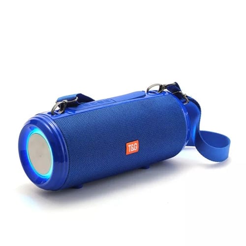 Altavoz Bluetooth portátil T & G Tg537 RGB Light impermeable admite tarjeta FM/TF (Azul)
