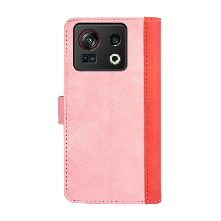 Para ZTE Nubia Z40S Pro Stitching Horizontal Flip Leather Phone Case (Rojo)