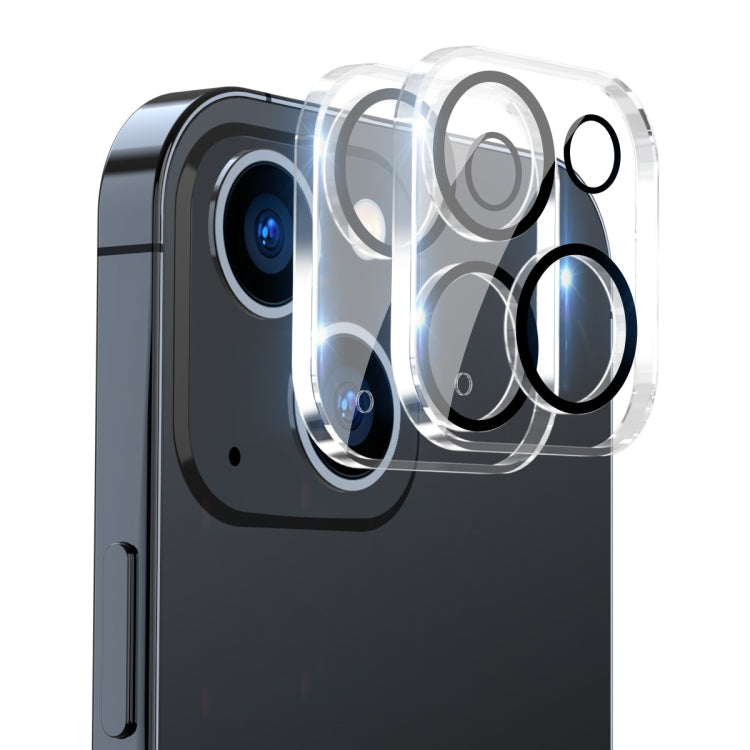 Película de Vidrio Templado Enkay Hat-Prince para Lente de Cámara Trasera iPhone 15/15 Plus (2 Piezas) (Black Ring) - MOVILSTORE