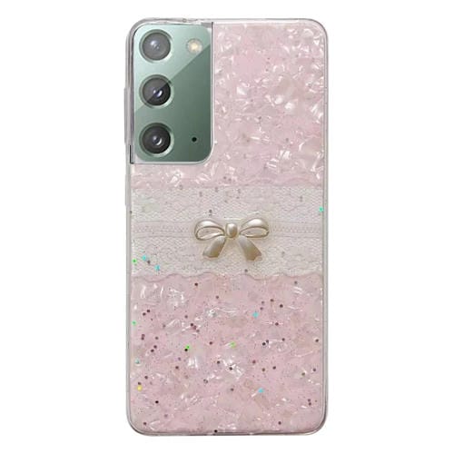 Funda Protectora para Samsung Galaxy Note20 Shell Pattern Bow TPU (Rosa)