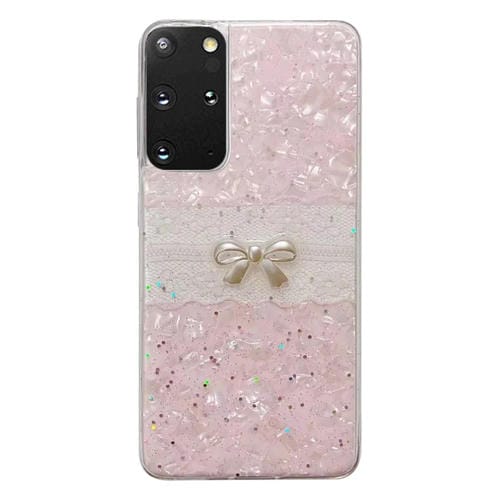Funda Protectora TPU para Samsung Galaxy S20+ Shell Pattern Bow (Rosa)