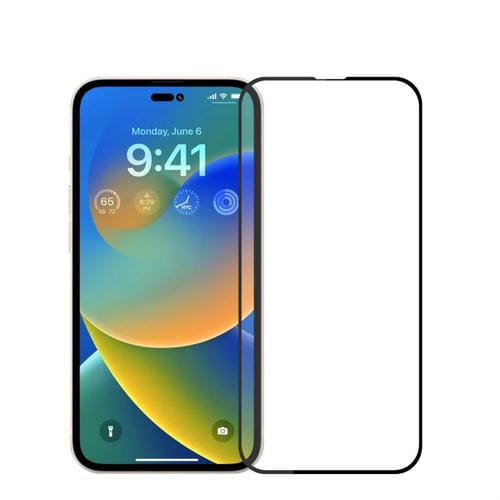 Película de Vidrio Templado Mofi para iPhone 15 9H 2.5D Pantalla Completa (Negro) - MOVILSTORE