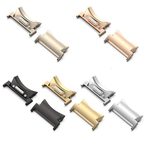 Metal Band Curved Button Style Connectors Samsung Galaxy Watch 6/6 Classic (Silver)