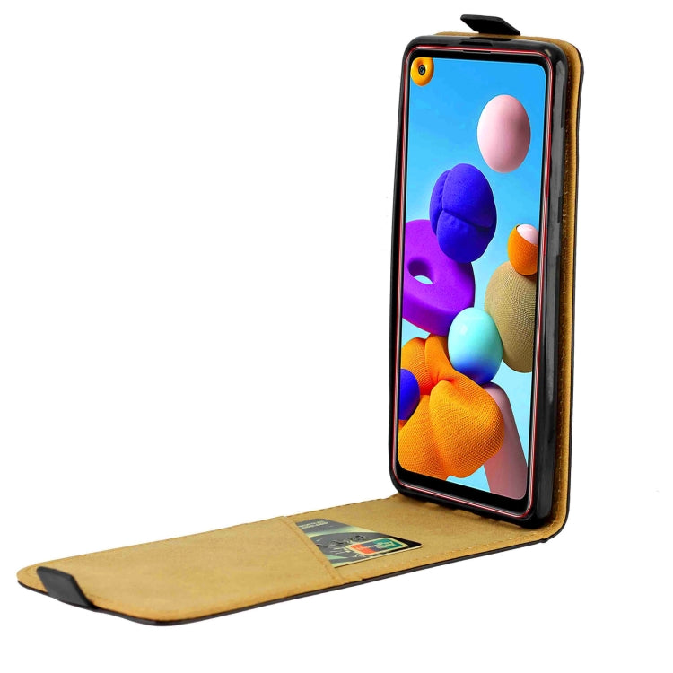 Funda de Cuero con Tapa Vertical para iPhone 16E con Ranura para Tarjetas (Negro)