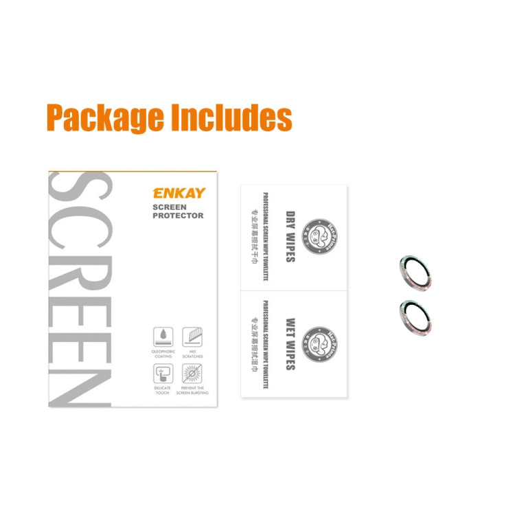 Película de Vidrio Templado Enkay Hat-Prince para Lente Trasera iPhone 15/15 Plus (Colorido) - MOVILSTORE