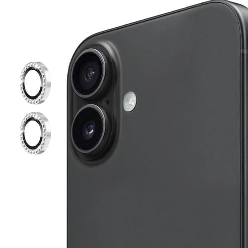 ENKAY AR - Lente de cámara con anillo de diamante individual antirreflejo y película completa (plateada)