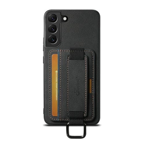 Funda para Teléfono Suteni H13 para Samsung Galaxy S22 + 5G con Correa de Cuero Litchi (Negro)