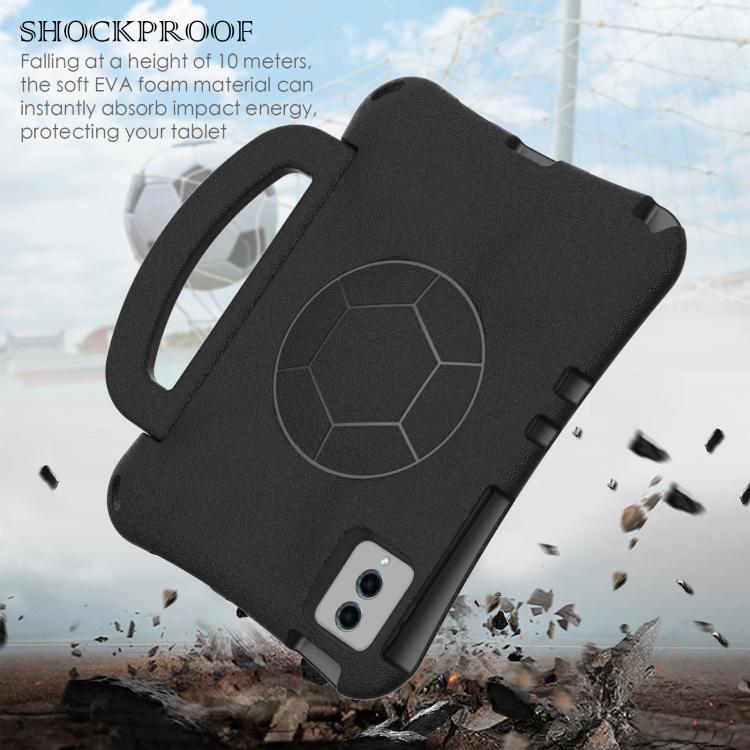 Funda de EVA a prueba de golpes con forma de balón de fútbol para Xiaomi Redmi SE 11 2025/Pad 2 (negra)
