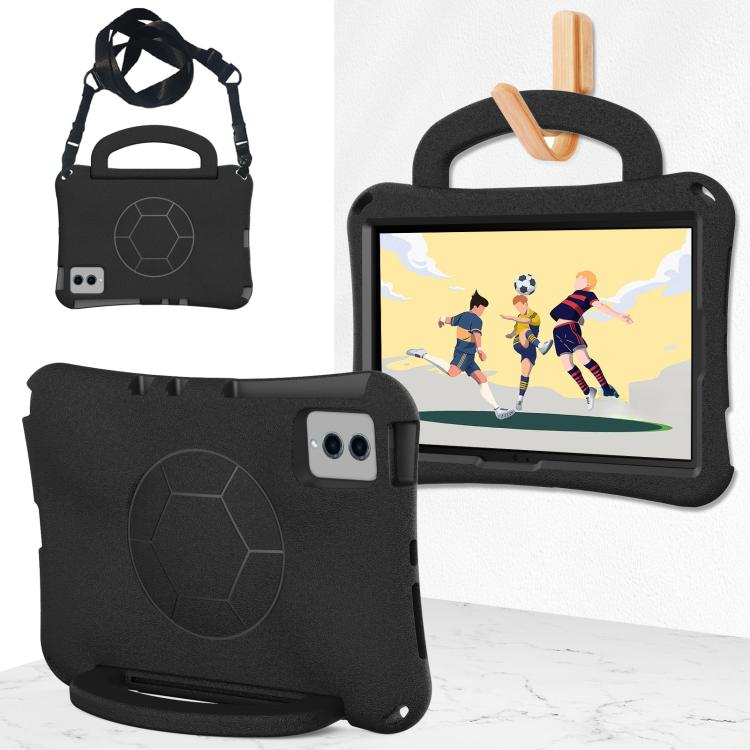 Funda de EVA a prueba de golpes con forma de balón de fútbol para Xiaomi Redmi SE 11 2025/Pad 2 (negra)
