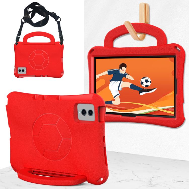 Funda de EVA a prueba de golpes con forma de balón de fútbol para Xiaomi Redmi SE 11 2025/Pad 2 (roja)