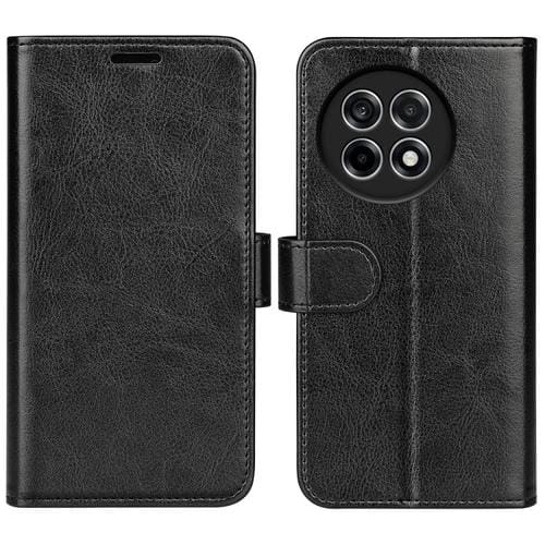 Funda de Cuero con Tapa Horizontal Textura R64 para OnePlus Ace 5 Pro (Negra)