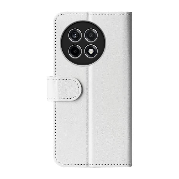 Funda de Cuero con Tapa Horizontal Textura R64 para OnePlus Ace 5 Pro (Blanca)