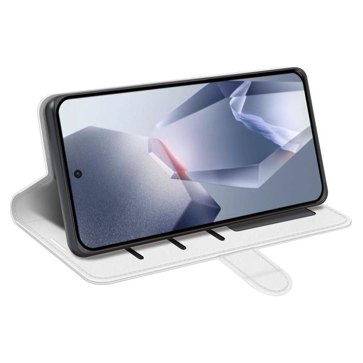 Funda de Cuero con Tapa Horizontal Textura R64 para OnePlus Ace 5 Pro (Blanca)