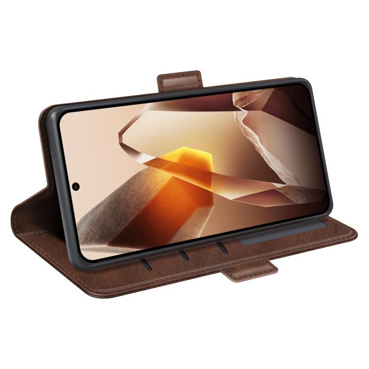 Funda de Cuero con Tapa Horizontal y Hebilla Magnética Doble Cara para OnePlus 13 (Marrón)