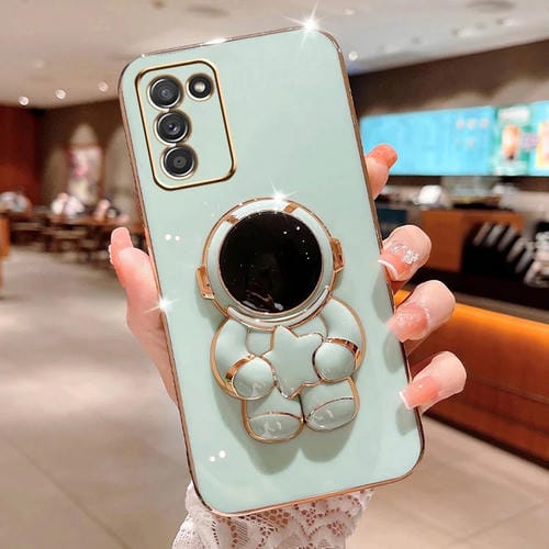 Funda para Teléfono Samsung Galaxy S20 FE 5G Embrace Stars con Soporte Astronauta Galvanoplastia (Verde)