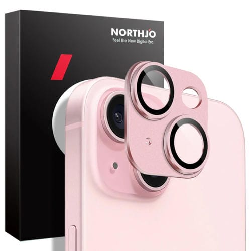 Película de Lente Trasera para iPhone 15/15 Plus Northjo Vidrio Templado Integrada Esmerilada (Rosa) - MOVILSTORE