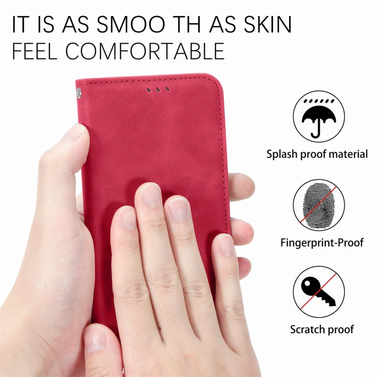 Funda de Cuero para OnePlus Ace 3 Pro con Tapa Magnética y Tacto Retro (Marrón)