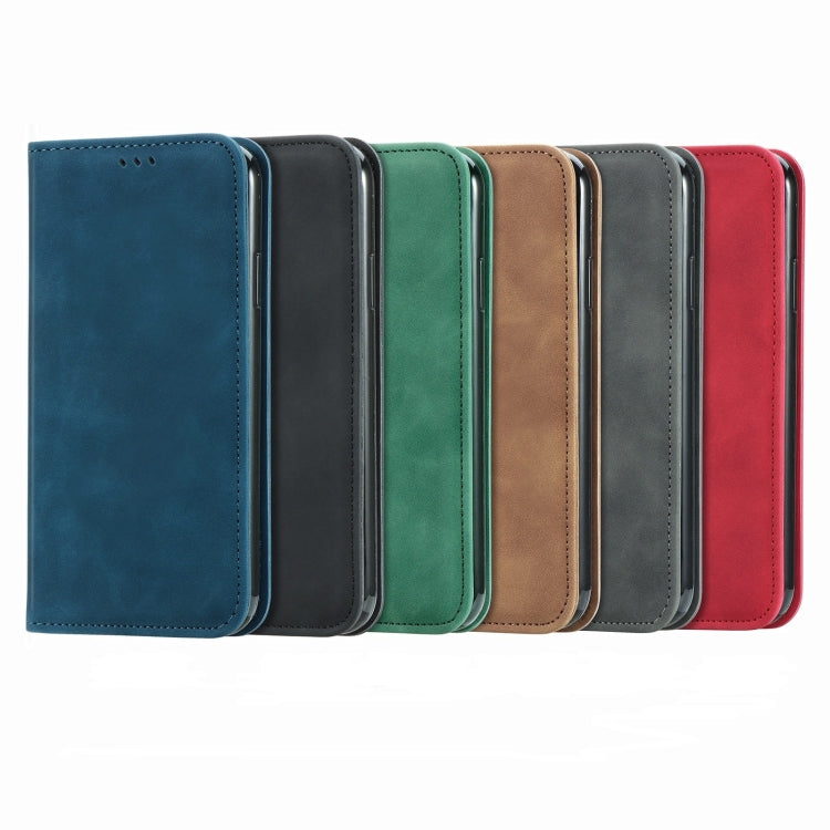 Funda de Cuero con Tapa Magnética para OnePlus Ace 3 Pro (Rojo)