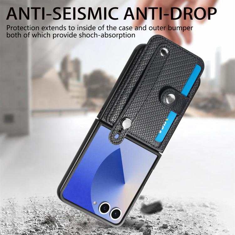 Funda trasera con función atril para Samsung Galaxy Z Flip7 5G, color negro