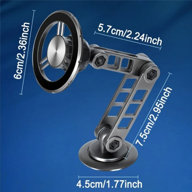 Soporte para Teléfono Móvil con Brazo Robótico Ajustable G198, Soporte Magnético para Parabrisas de Salpicadero de Coche (Gris)