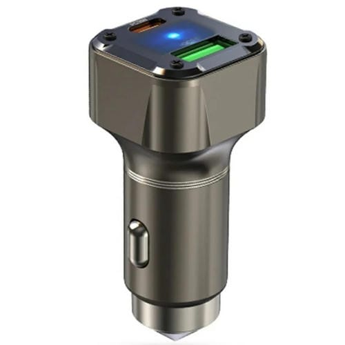 Cargador Rápido Para Coche Con Rompeventanas De Metal K25, Adaptador Pd De 30 W