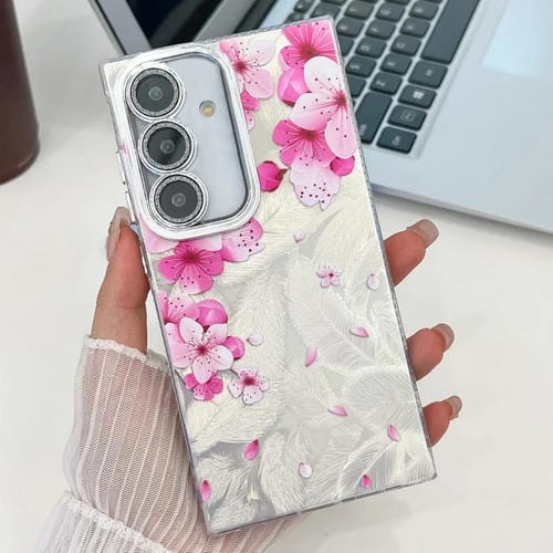 Funda TPU Samsung Galaxy A25 5G Textura Flores Plantas Galvanizadas (Flor de Durazno Fl18)