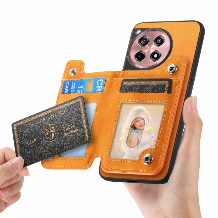 Funda para Teléfono OnePlus Nord Ce4/Ace 3V con Cremallera y Tarjetero Estilo Retro (Amarillo)