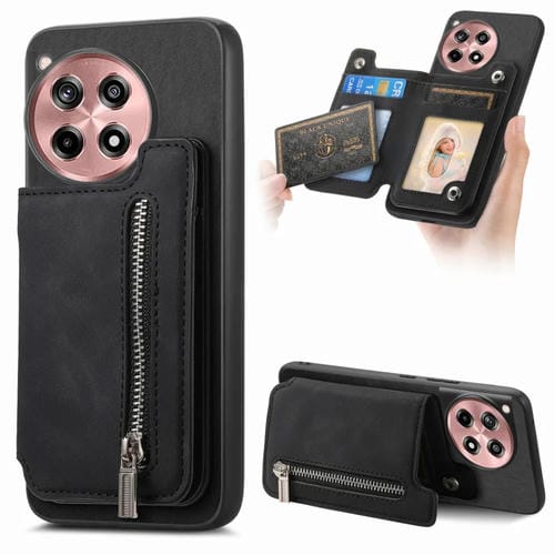 Funda para Teléfono OnePlus Nord Ce4 Ace 3V con Cremallera Retro Magsafe (Negra)