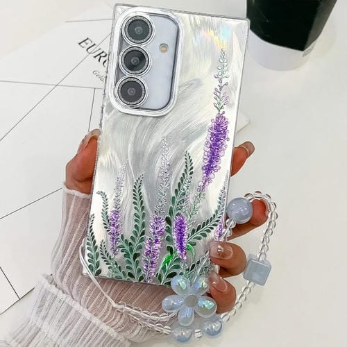 Funda para Teléfono Samsung Galaxy A25 5G Textura Flores Plantas Galvanizadas TPU (Lavanda)