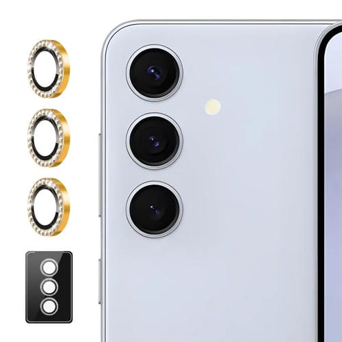Película Completa de Cristal para Lente de Cámara con Anillo de Diamante Individual Antirreflejo Enkay Ar para Samsung Galaxy A25 (Dorado)