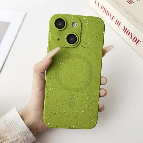Funda para iPhone 15 Plus TPU a Prueba de Golpes Diseño Cielo Estrellado Magsafe (Verde)
