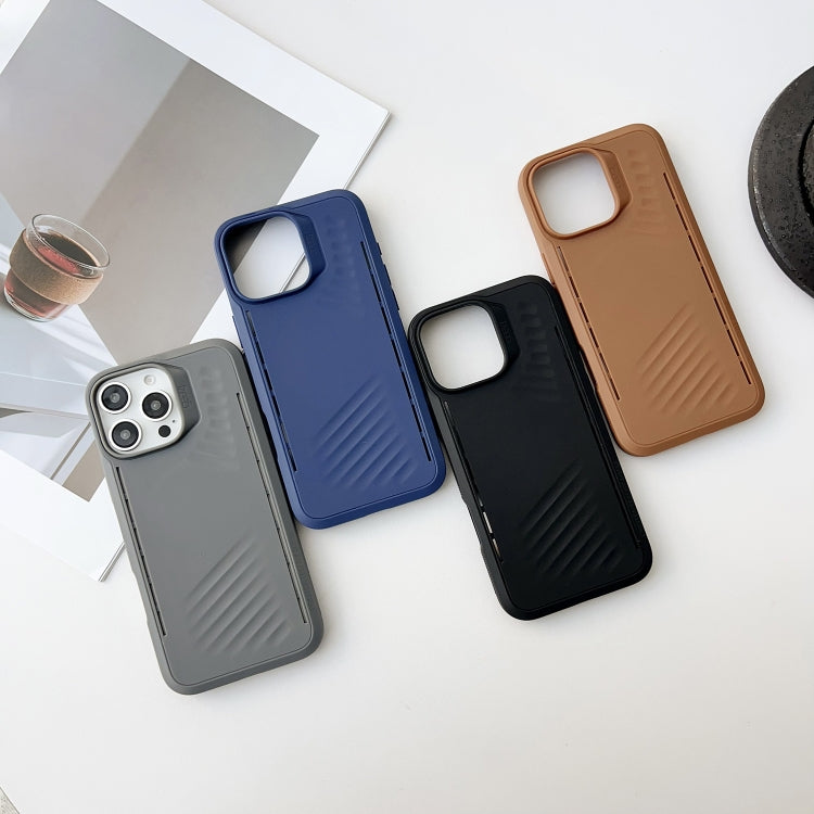 Funda TPU Gaer4 iPhone 16 Pro Max a Prueba de Golpes con Imitación Magsafe (Marrón)