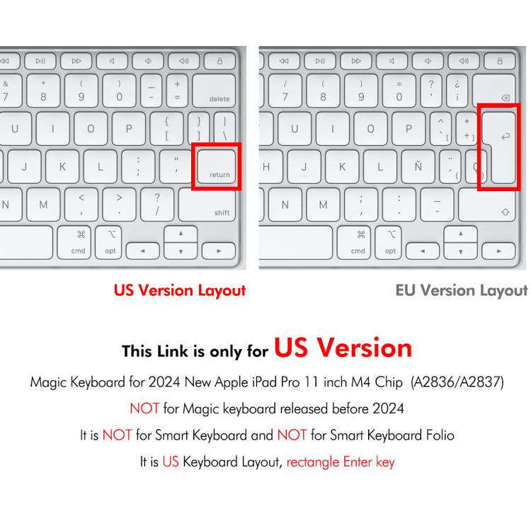 Funda con Teclado Mágico Enkay para iPad Pro 11 M4 (2024) con Película TPU Suave