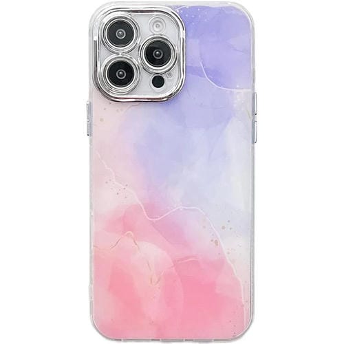 Funda para Teléfono iPhone 16 Pro Textura Mármol Galvanizado (Púrpura Rosa)