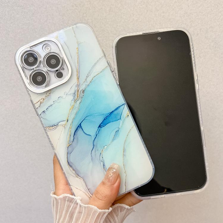 Funda para Teléfono iPhone 16 Plus Textura Mármol Galvanizado (Rosa M2)