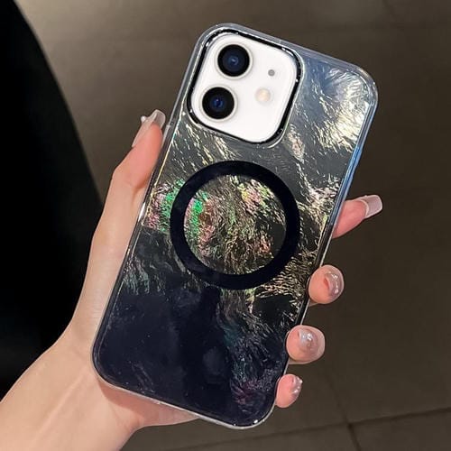 Funda para Teléfono Magsafe iPhone 12 Textura de Glaciar Degradado (Negra)