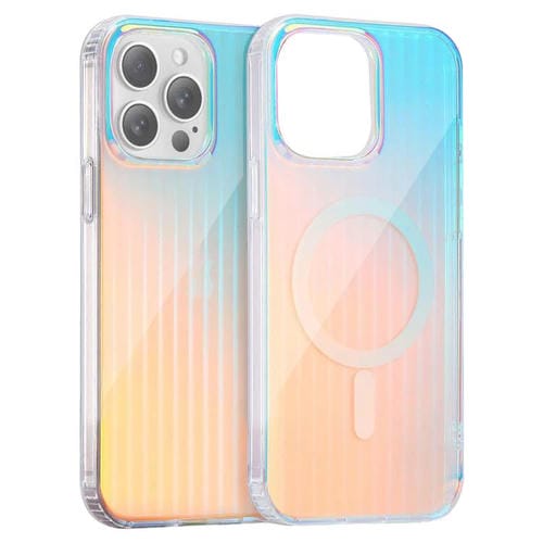 Funda para Teléfono Magsafe iPhone 15 Pro Textura Grabada con Láser Rayas Verticales