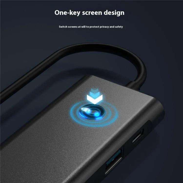 2426 Apagado de pantalla con una sola tecla Tipo-C a 2 x USB 3.2, HD, PD100W, 2 x concentrador USB-C 3.2