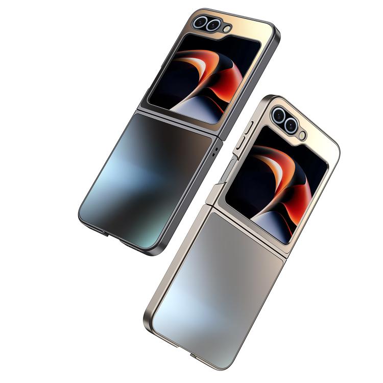 Funda plegable antigolpes con acabado esmerilado AG para Samsung Galaxy Z Flip5 5G (dorada)