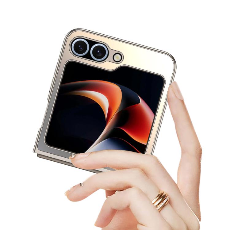 Funda plegable antigolpes con acabado esmerilado AG para Samsung Galaxy Z Flip5 5G (plateada)