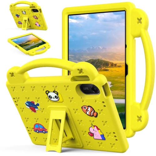 Funda de EVA a prueba de golpes para Xiaomi Redmi Pad 2 11 2025 con asa y soporte para niños (amarilla)