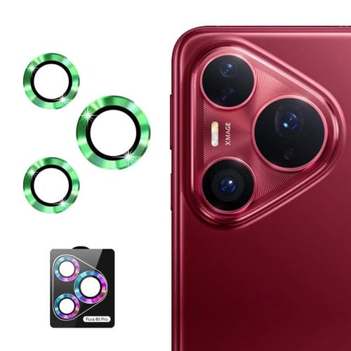Película de vidrio templado ENKAY 9H para lente trasera de Huawei Pura 80 Pro / Pro+ / Ultra (verde)