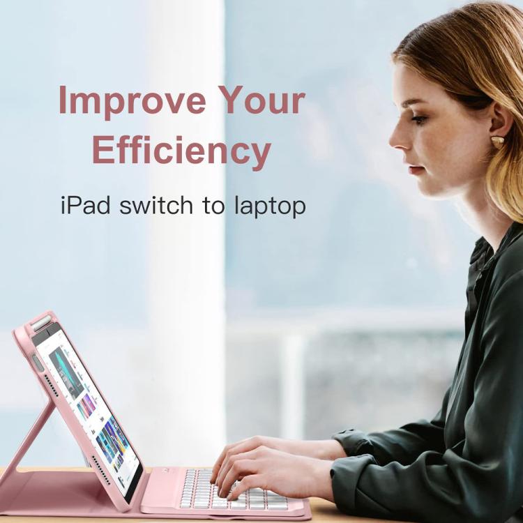 Funda de silicona y cuero con teclado Bluetooth para iPad Pro 11 2024 con ranura para bolígrafo (verde oscuro)