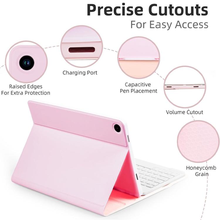 Funda protectora de cuero con teclado Bluetooth retroiluminado para iPad 10.2 (2021/2022) (azul cielo)
