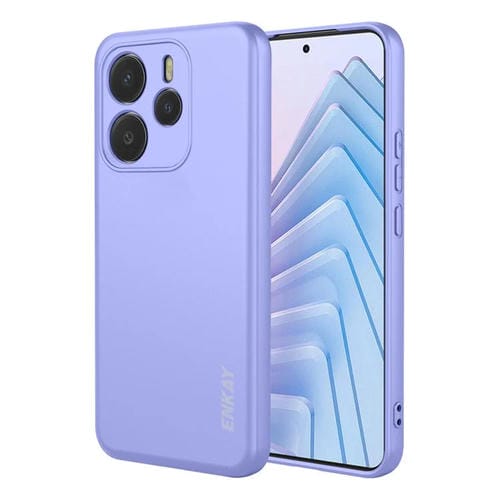 Funda ENKAY de silicona líquida suave y a prueba de golpes para Redmi Note 14 4G (163 mm) (morado)