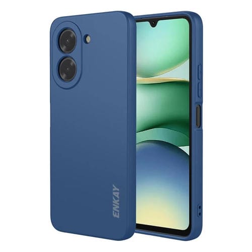 Funda ENKAY de silicona líquida suave y antigolpes para Redmi A5 4G (171 mm) (azul oscuro)