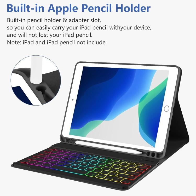 Funda magnética con teclado Bluetooth para iPad Air 2022/2020 de 10,9 pulgadas (morado lavanda)