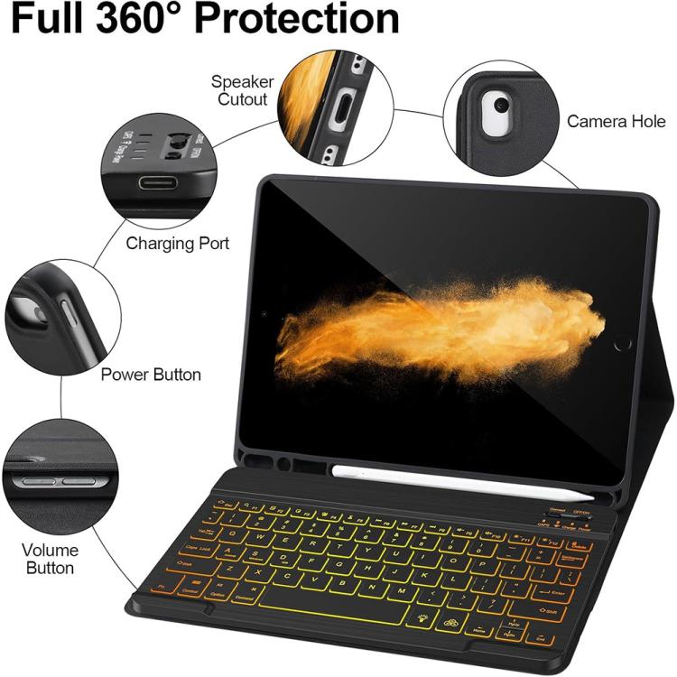 Funda con teclado magnético Bluetooth para iPad 2025 (azul cielo)