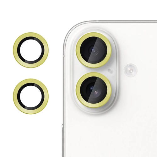 For iPhone 16 Kalebol No Flicker Ultra-Thin Individual Camera Lens Tempered Glass Film(Gold)